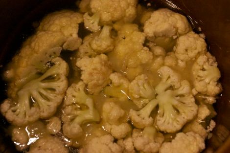 boiled cauliflower